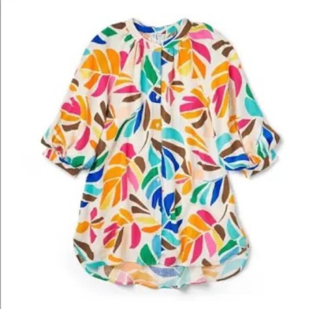 Tabitha Brown Colorful Summer Shirt Dress